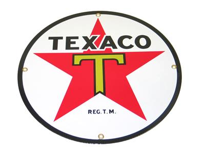 Texaco 12" Porcelain Sign