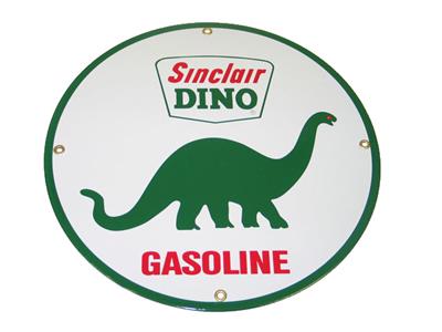 Sinclair Dino Gasoline 12" Porcelain Sign