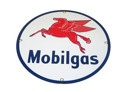 Mobilgas 12" Porcelain Sign
