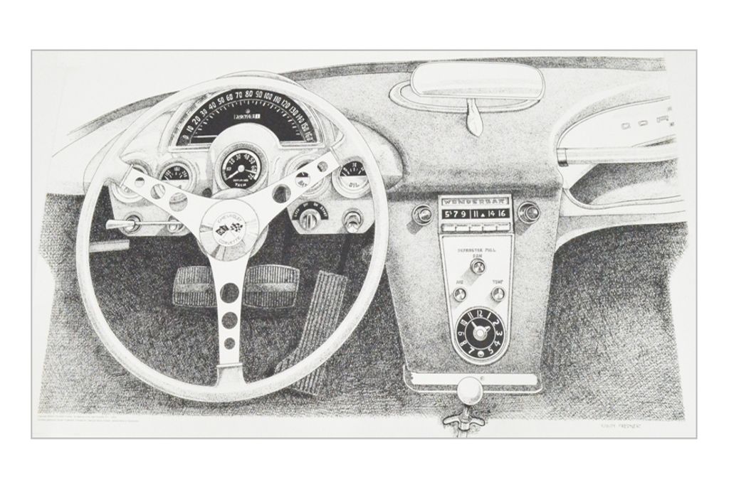 Dashboard Illustration Print  20" x 32" (ND) *Clearance*