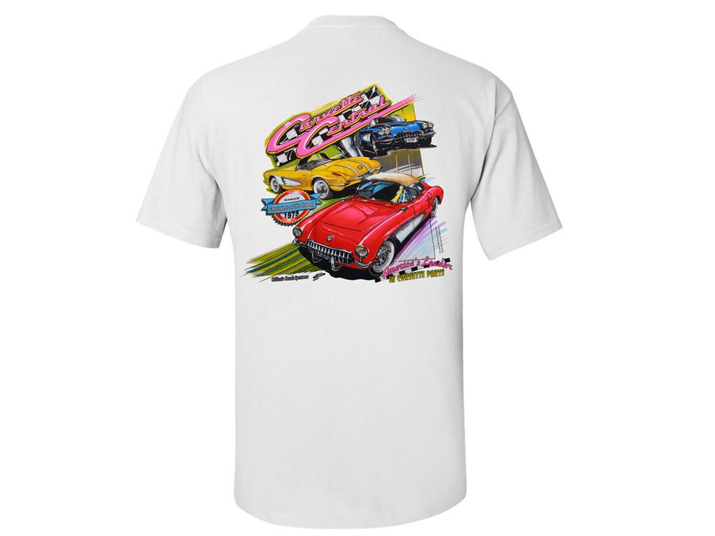 T-Shirt 53-62 Corvette Central White