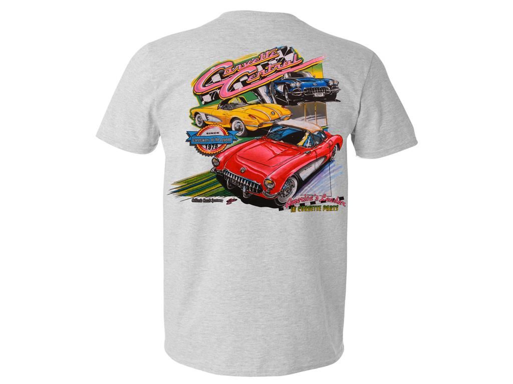 T-Shirt 53-62 Corvette Central Gray
