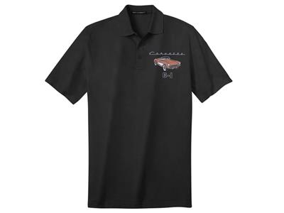 Polo Shirt - Black Polo Shirt with 56-57 Exterior Interior and Cove Car Colors