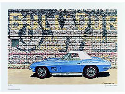 Old Reliable 67 Convertible Lithograph Print By Forrester 10 1/2" X 16" (ND)