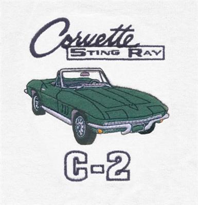 Polo Shirt - White With 65-66 Convertible Exterior and Interior Color