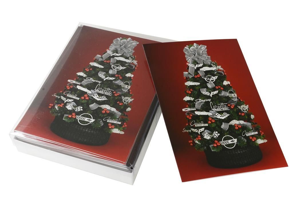 Corvette Christmas Tree Cards by CarArtWorks