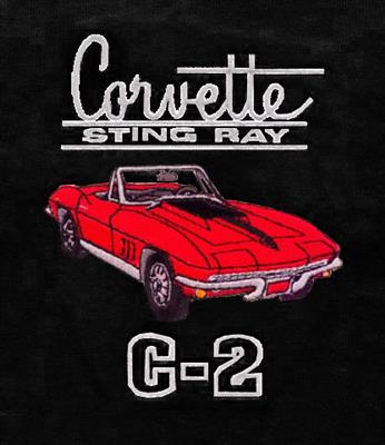 Polo Shirt - Black With 1967 Convertible Exterior, Interior and Stinger Colors