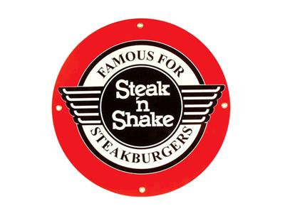 Porcelain Sign - Steak And Shake 12" Round