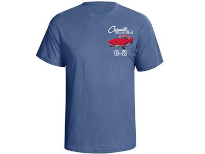 T-Shirt - Blue With 65-66 Coupe Exterior and Interior Colors