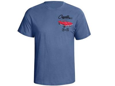 T-shirt - Blue With 63-64 Convertible Exterior and Interior Colors