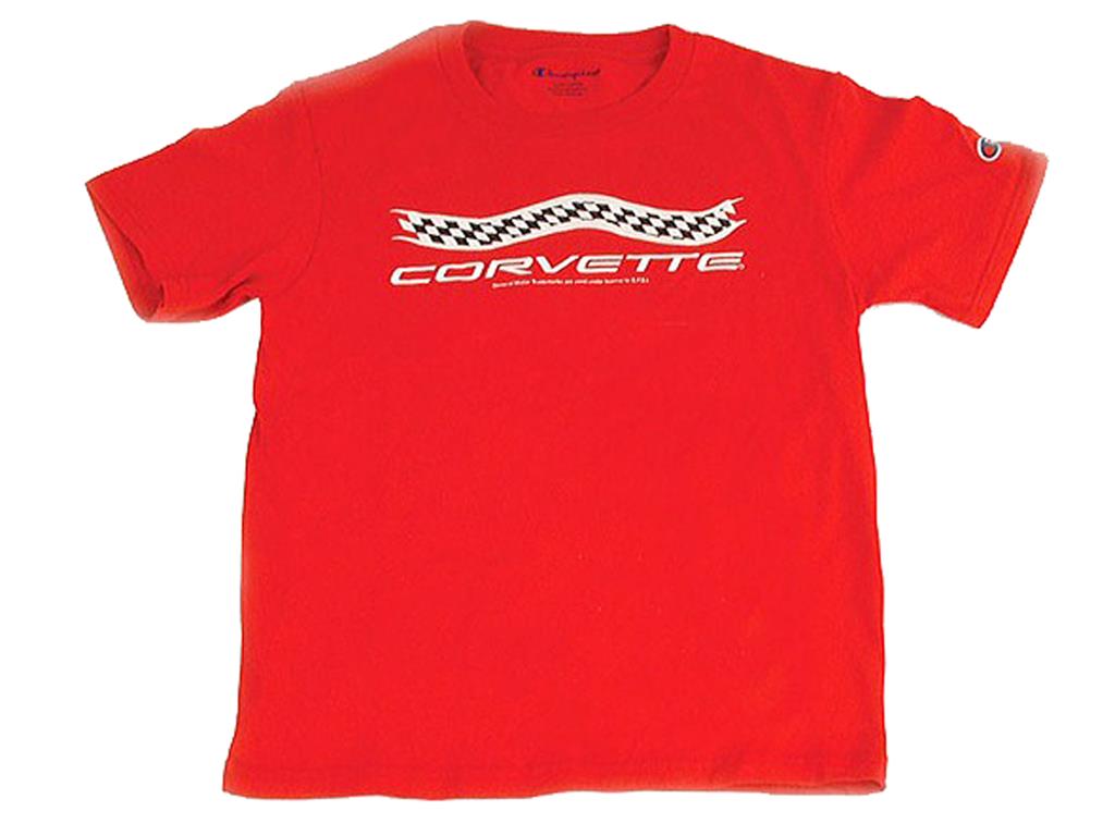 T-Shirt Boys Red Checkered Flag *Clearance*