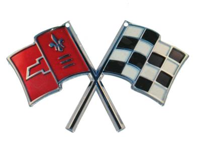 Magnet -65-66 Corvette Nose Emblem - 6" X 4" - Photo Steel