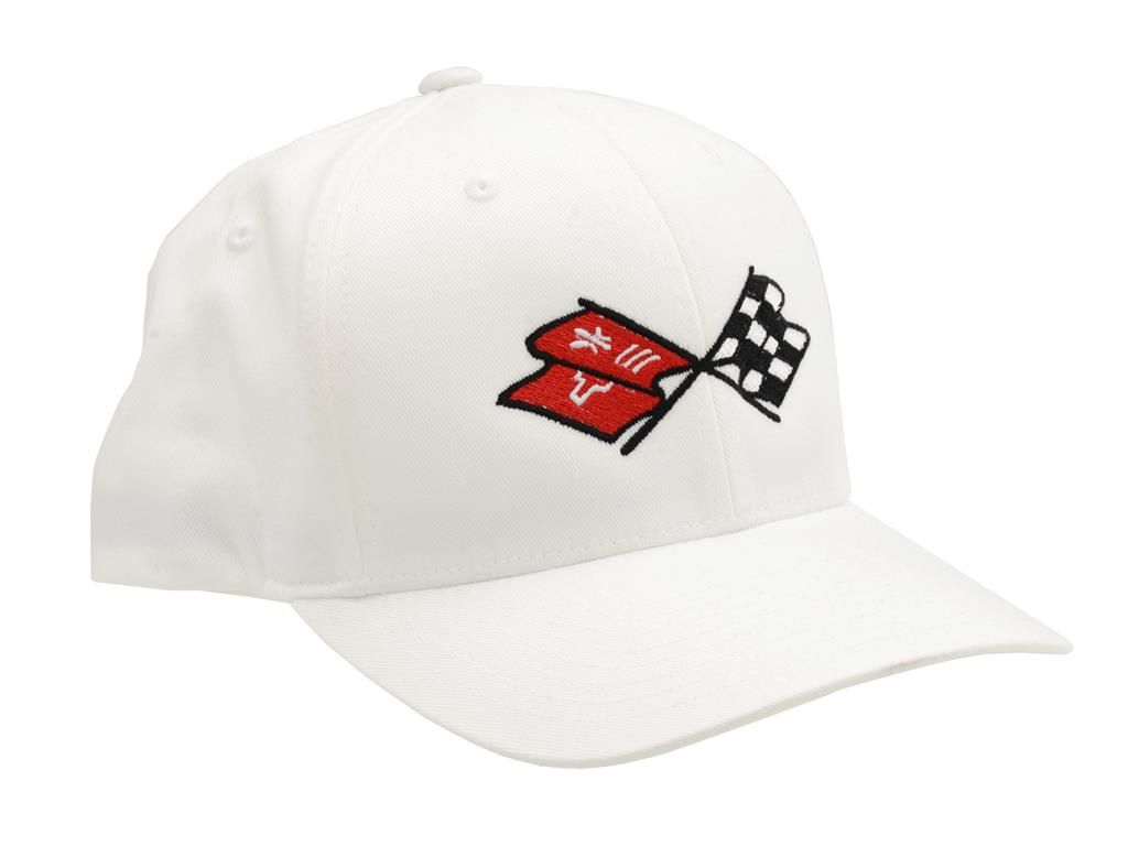 67 Hat - White Flex Fit With C2 Emblem ( S / M ) Fits 6-3/4" To 7-1/4"