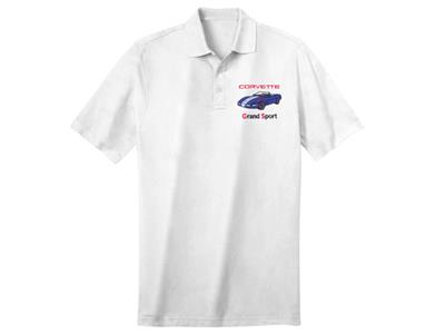 Polo Shirt - White With Embroidered Special Edition C3 Or C4 Car