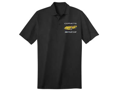 Polo Shirt - Black With Embroidered Special Edition C3 Or C4 Car