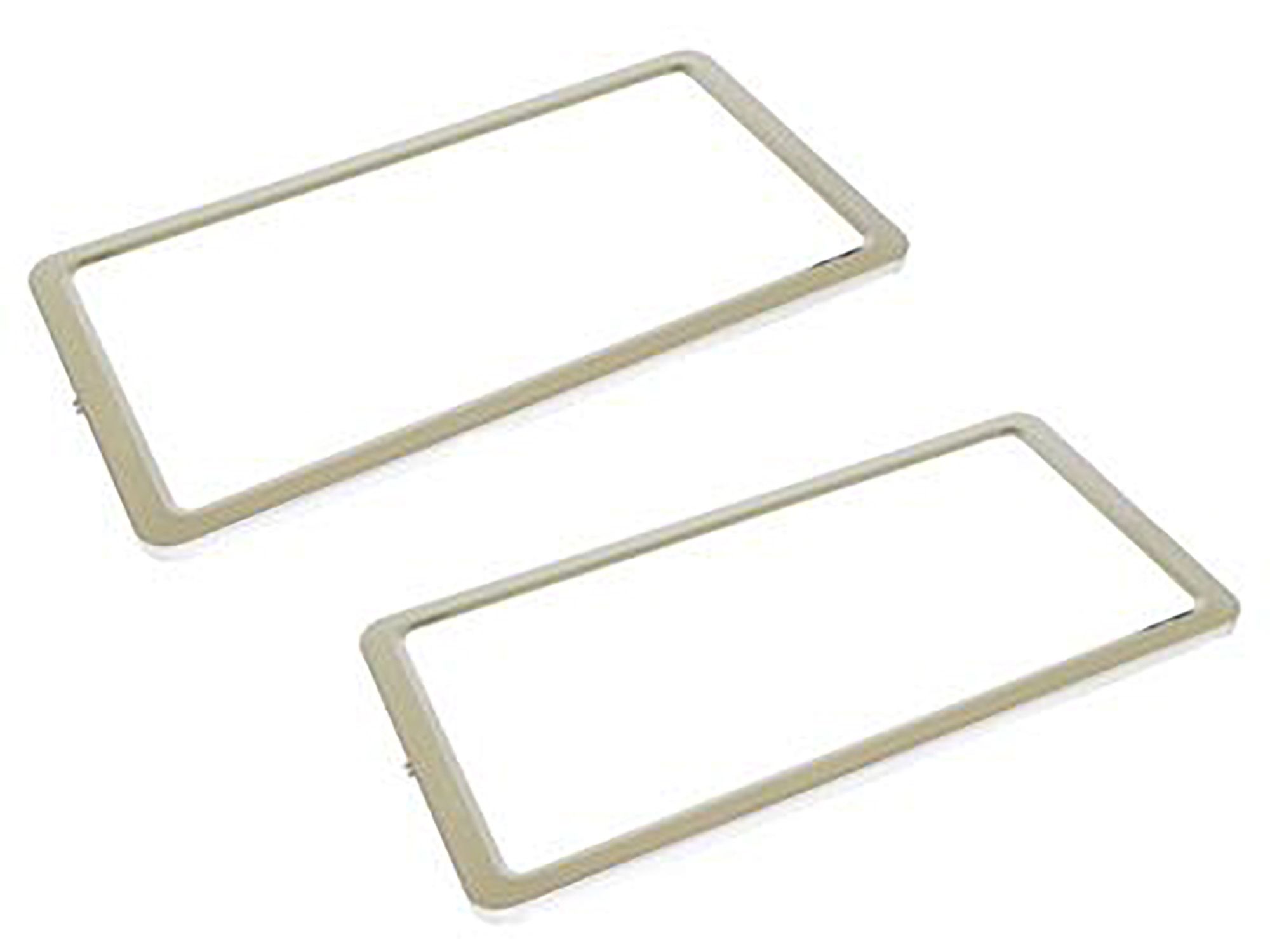 Corvette License Plate Frame / Bezel - Clip-On Stainless Steel - Set Of 2