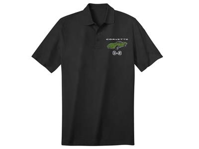 73-75 Polo Shirt - Black With Exterior And Interior Convertible Colors