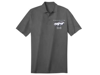 68-72 Polo Shirt - Gray With Exterior And Interior Coupe Colors