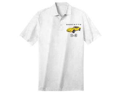 73-79 Polo Shirt - White With Exterior And Interior Coupe Colors