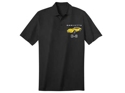 73-79 Polo Shirt - Black With Exterior And Interior Coupe Colors