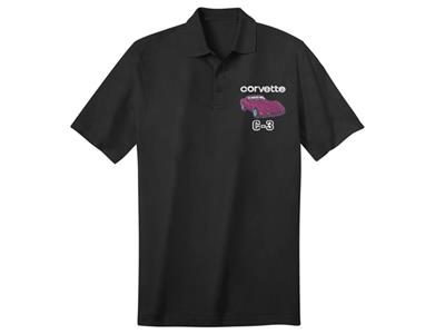 80-82 Polo Shirt - Black With Exterior And Interior Coupe Colors