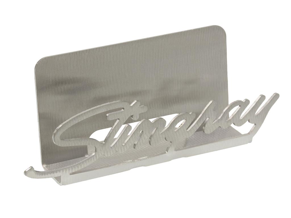C3 Stingray Emblem - Brushed Metal Business Card Holder by CarArtWorks