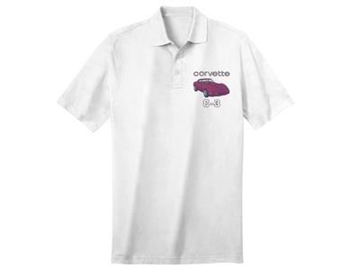 80-82 Polo Shirt - White With Exterior And Interior Coupe Colors