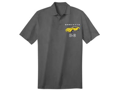 73-79 Polo Shirt - Gray With Exterior And Interior Coupe Colors