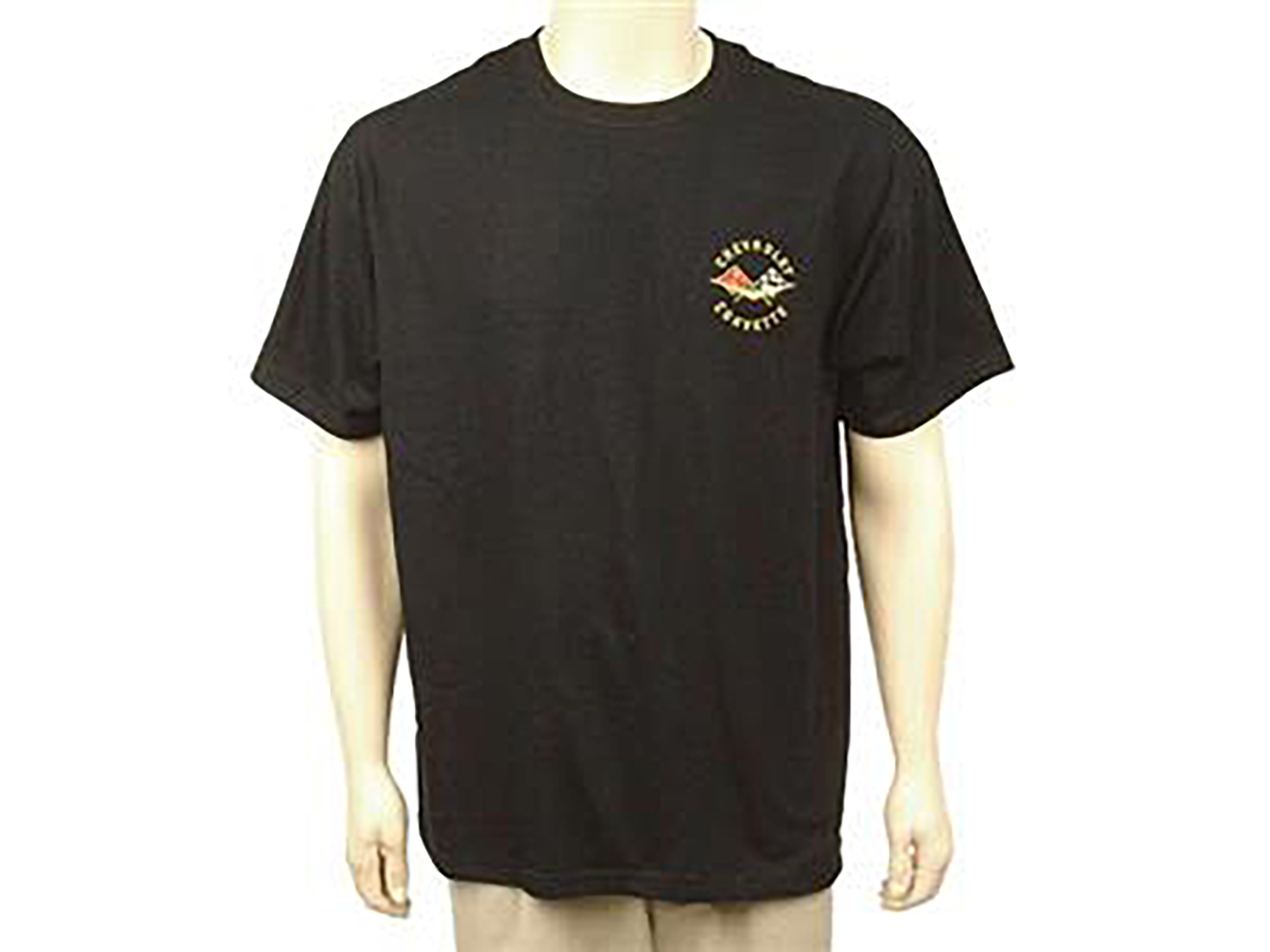T-Shirt With Your Choice Of Corvette Embroidered Logo Black