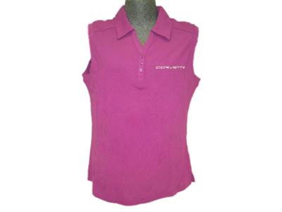 Polo Womens Loganberry Sleeveless Polo Corvette Script *Clearance*
