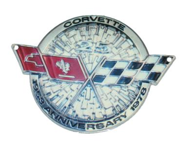 Magnet - C3 78 25th Anniversary Emblem - 5" X 4" - Photo Steel