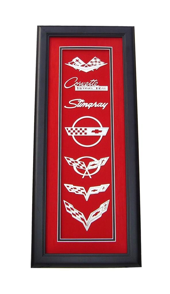 C1 - C8 All Generations Corvette Emblem Shadow Box by CarArtWorks