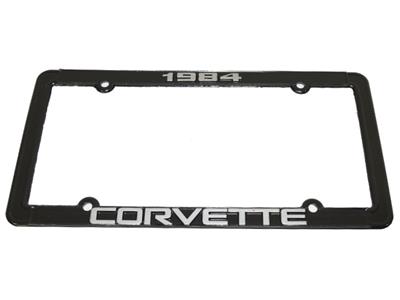 84-96 Black License Plate Frame / Bezel - With Car Year