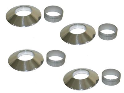 84-87 Wheel Spinner Cone - Clear Anodized - Set Of 4