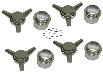 84-87 Chrome Wheel Spinner-straight Ear