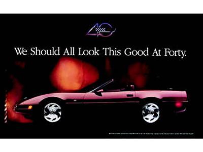 40th Anniversary Convertible 19" X 12" Poster *Clearance*
