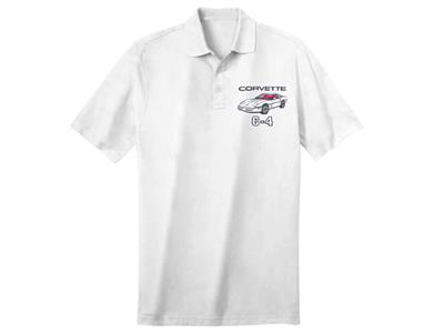84-89 Polo Shirt - White With Exterior Coupe Color And Interior Color