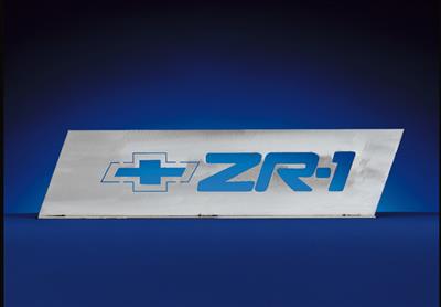 90-95 CarArtWork Brushed Metal 18" X 5" ZR1 Table / Desktop Emblem