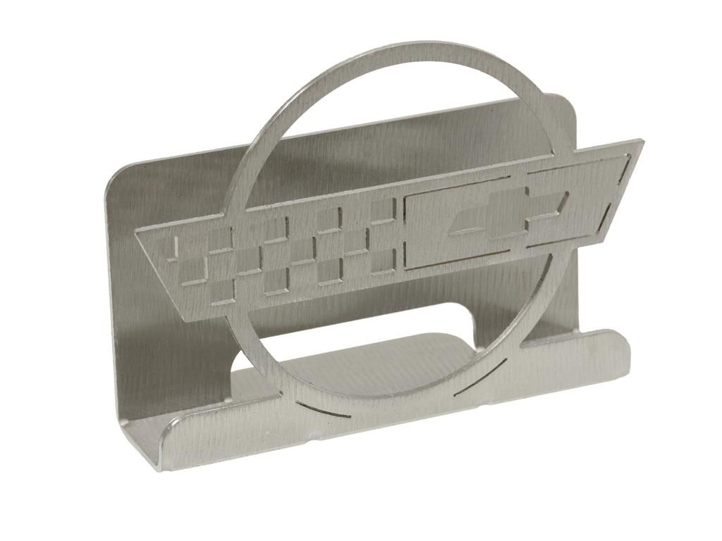 C4 Emblem Brushed Metal Business Card Holder by CarArtWorks