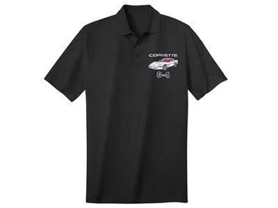 84-89 Polo Shirt - Black With Exterior C4 Coupe Color And Interior Color