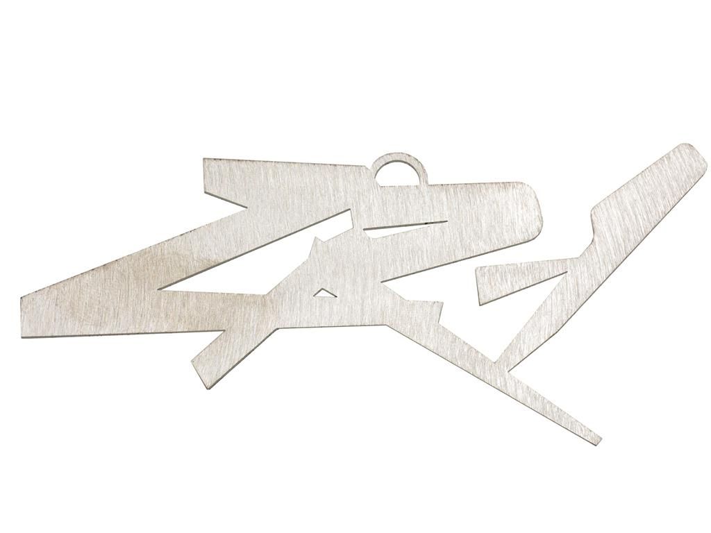 Ornament Corvette ZR1 Script Brushed Metal by CarArtWorks