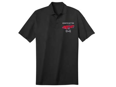 86 Polo Shirt - Black With Exterior C4 Convertible Color And Interior Color