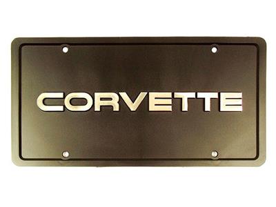 84-96 Corvette License Plate Emblem Color: Chrome