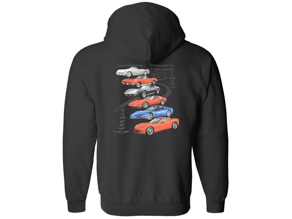 Nothing But Corvette Black Hoodie Hooded Sweatshirt *Clearance*
