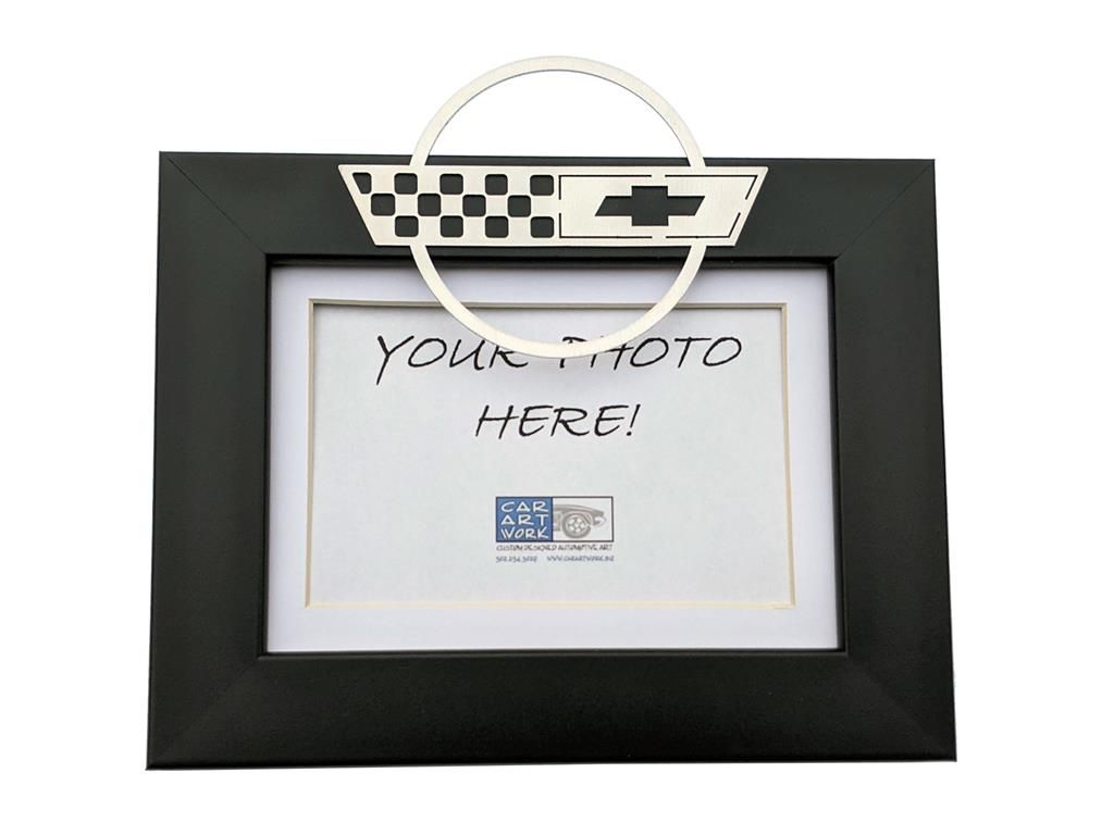 1984-1996 Corvette CarArtWork Blackwood Picture Frame With C4 Emblem