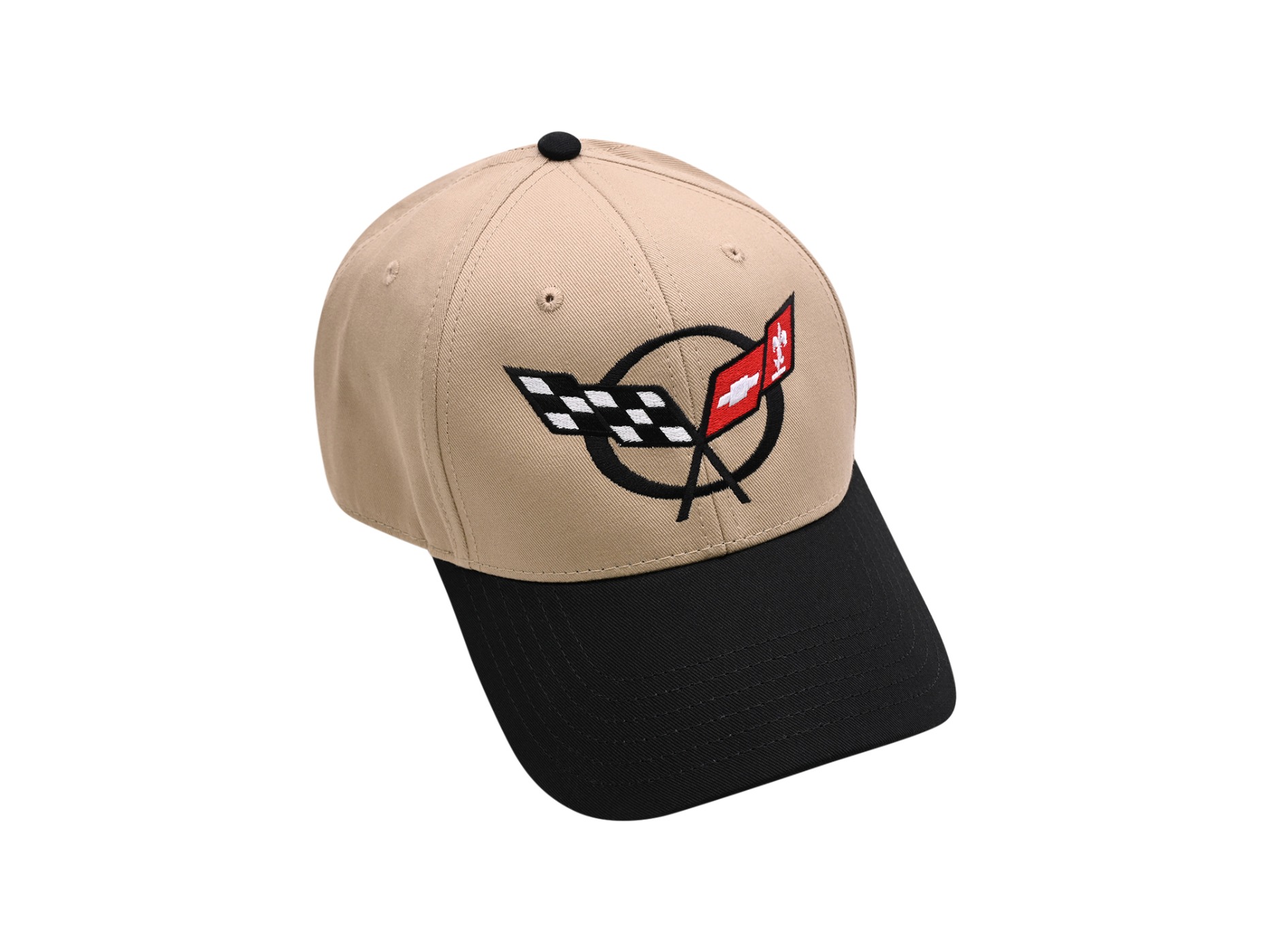 Hat- C5 Logo Khaki Cloth - Velcro Closure