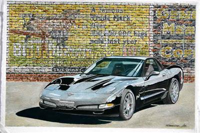 The Black Bull Black Z06 10 1/2" X 16" Lithograph Forreste Print