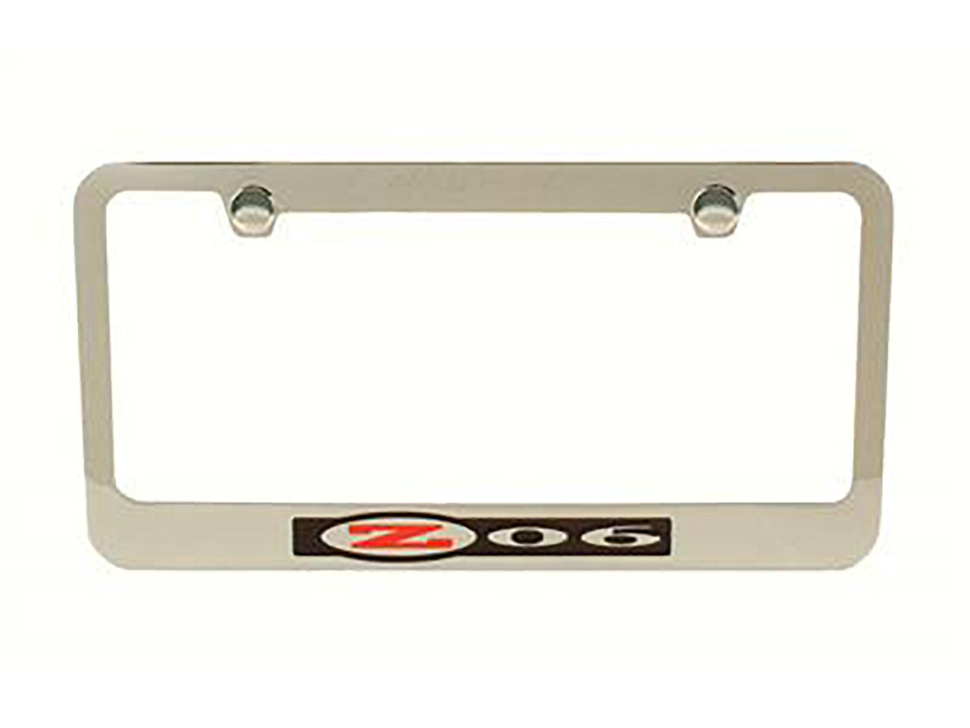 License Plate Frame / Bezel - C5 Z06 Logo Chrome