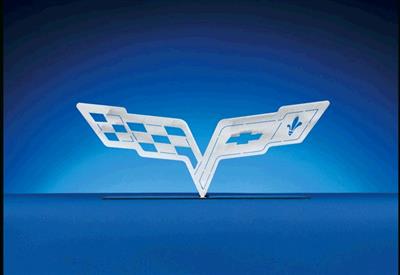 C6 Emblem - CarArtWork Brushed Metal - Table / Desktop Emblem