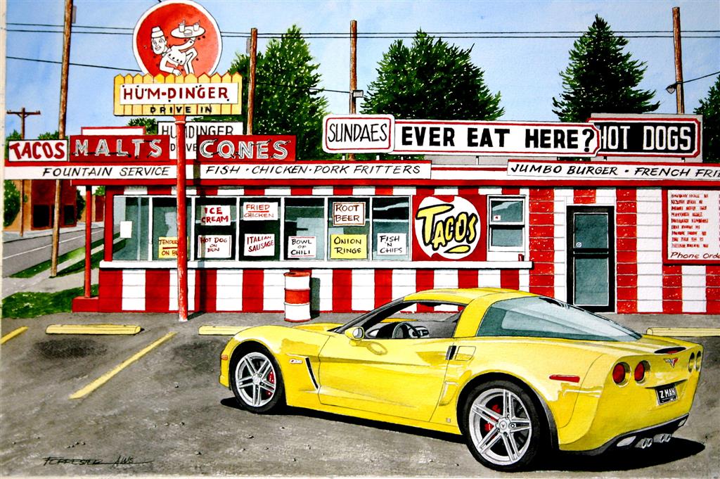 The Humdinger 10 1/2" X 16" Giclee Print By Dana Forrester